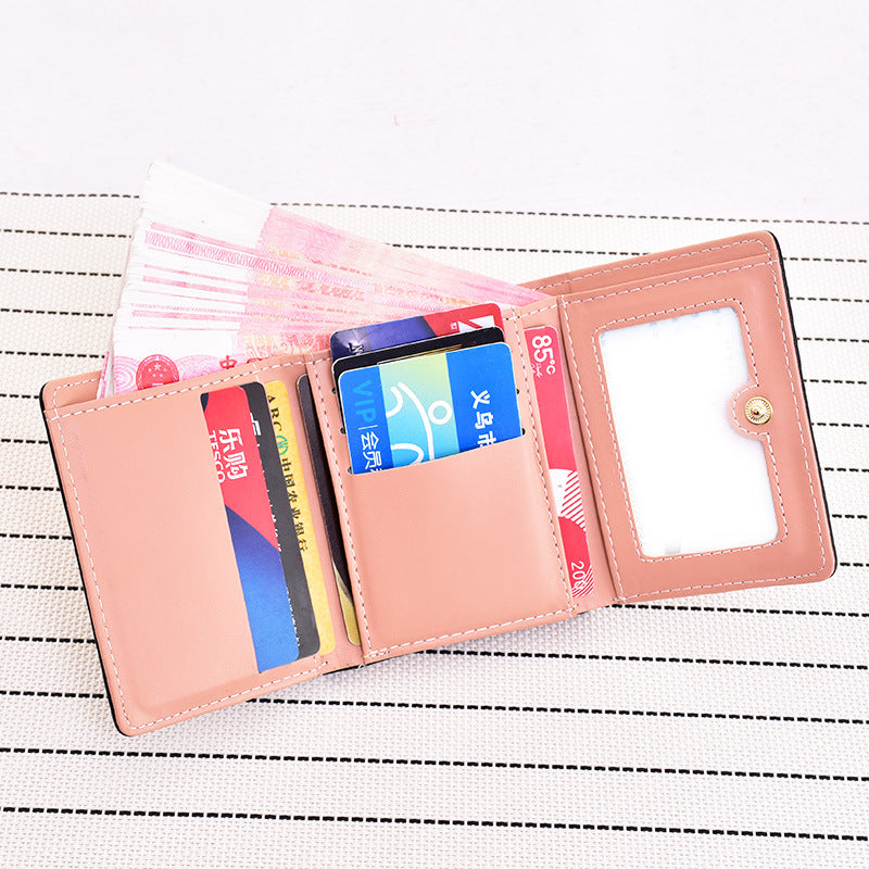 Cute Cartoon Bear Multifunctional Tri-Fold Coin Purse