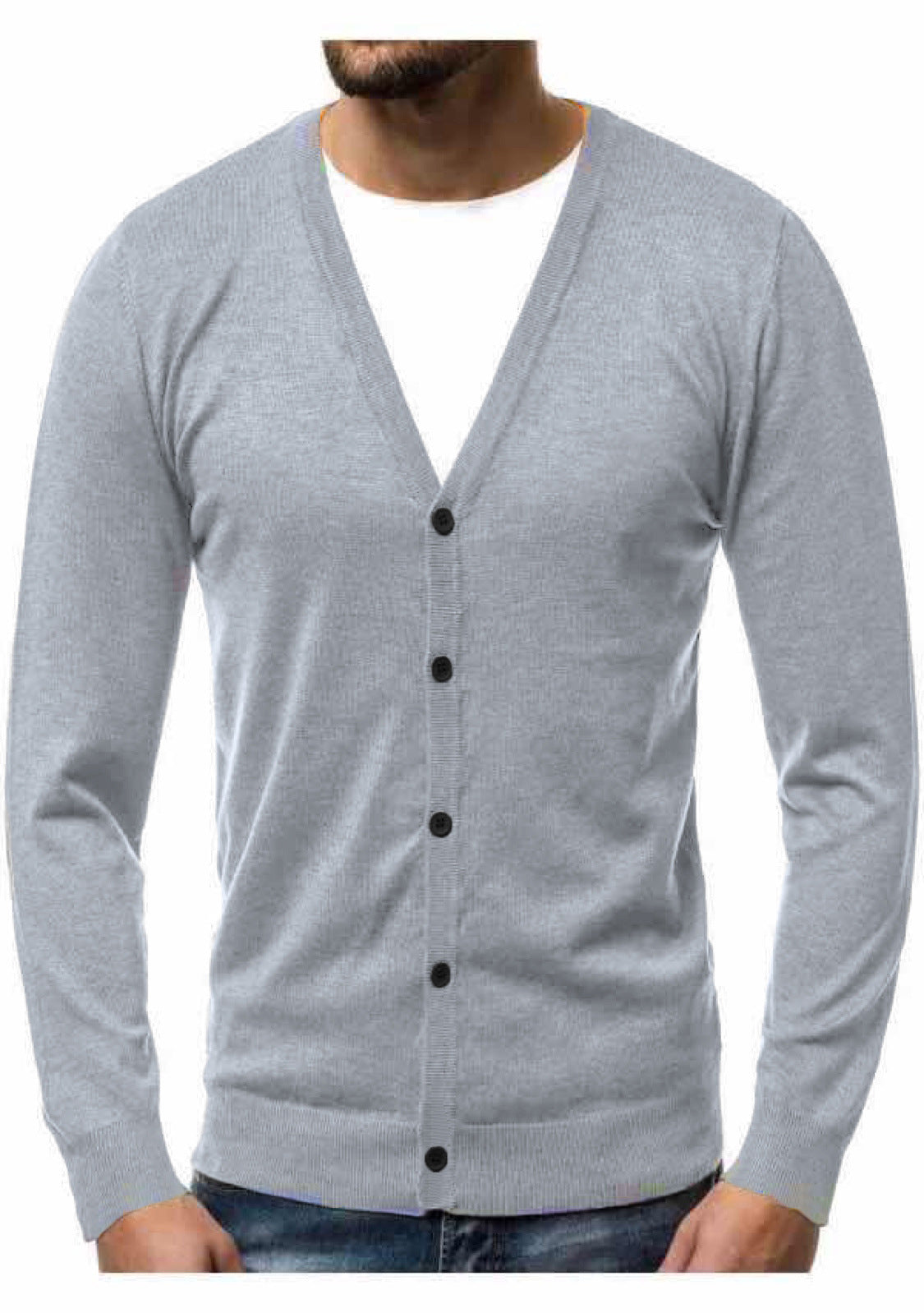 Men's Loose V-Neck Fashion Casual Sweater