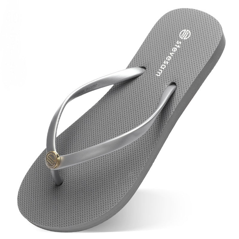 Flip-Flops Women Flat-Heel Non-Slip Beach Slippers