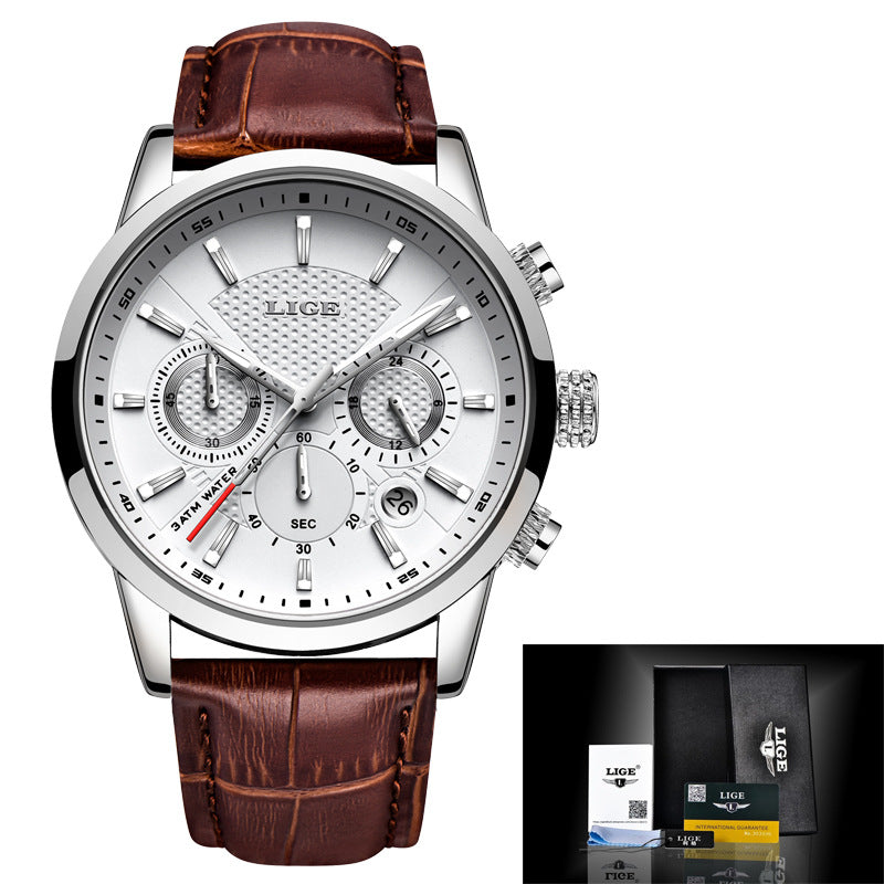Men's Sports Waterproof Steel Band Quartz Watch