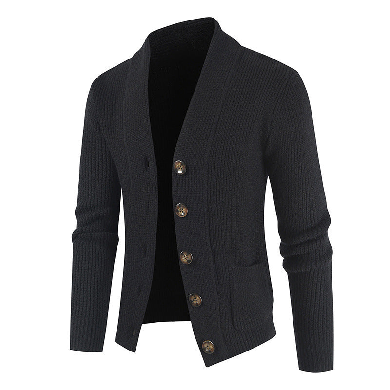 New Men's Sweater Casual Long Sleeved Thick Cardigan