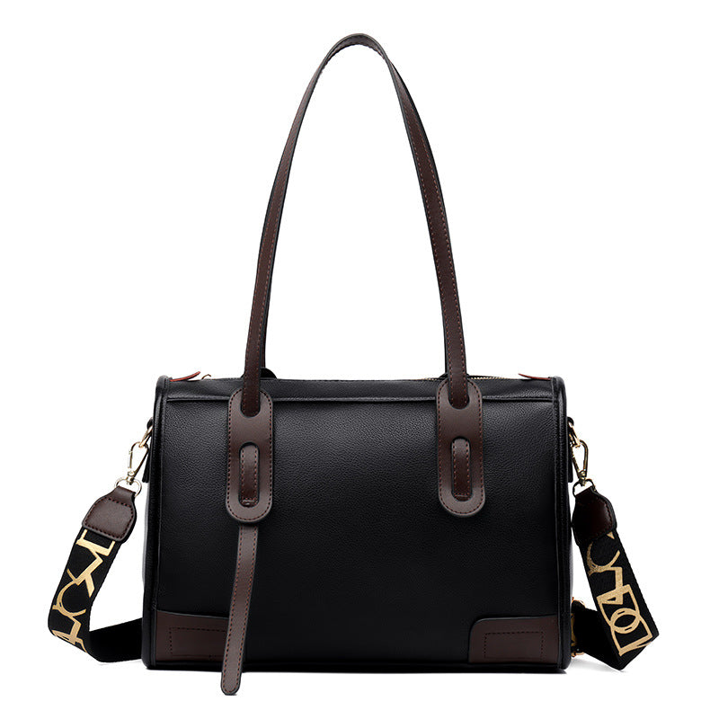 New Fashion Wide Shoulder Strap Large Capacity Contrast Color Portable Messenger Bag