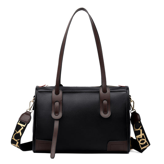 New Fashion Wide Shoulder Strap Large Capacity Contrast Color Portable Messenger Bag
