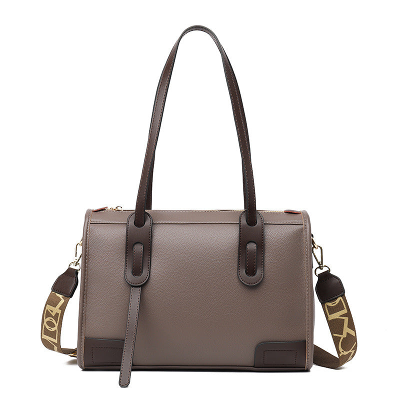 New Fashion Wide Shoulder Strap Large Capacity Contrast Color Portable Messenger Bag