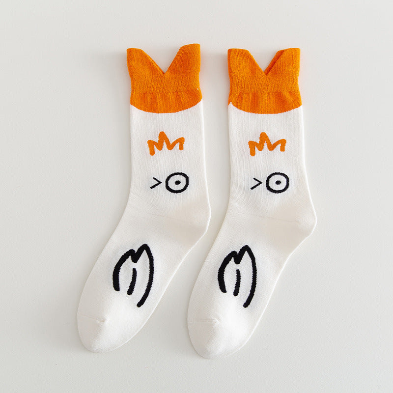 Creative Three-dimensional Duck Women's Cotton All-match Couple In-tube Socks