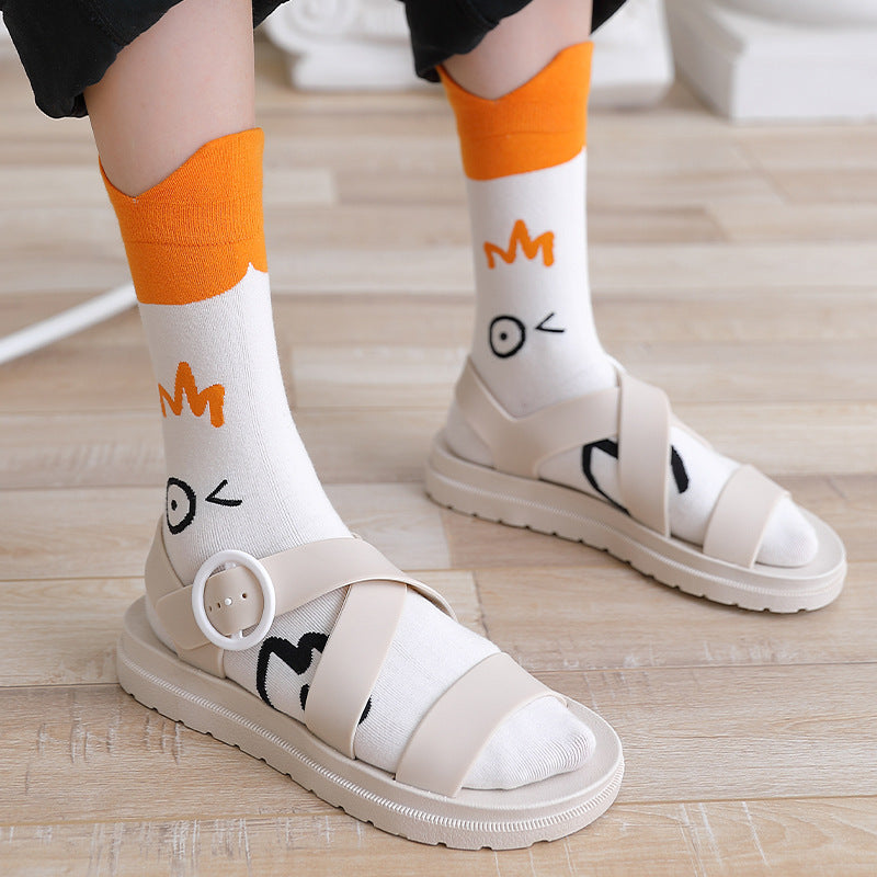 Creative Three-dimensional Duck Women's Cotton All-match Couple In-tube Socks