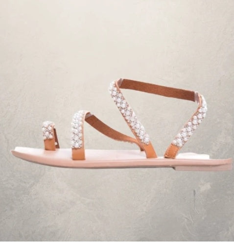 Slip-On Rhinestone Large Size Beach Shoes