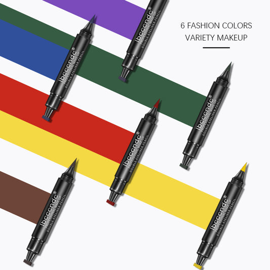 Two-Color Makeup Double-Headed Eyeliner Stamp Pen
