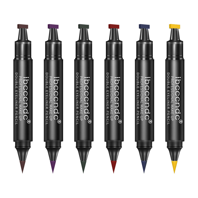 Two-Color Makeup Double-Headed Eyeliner Stamp Pen