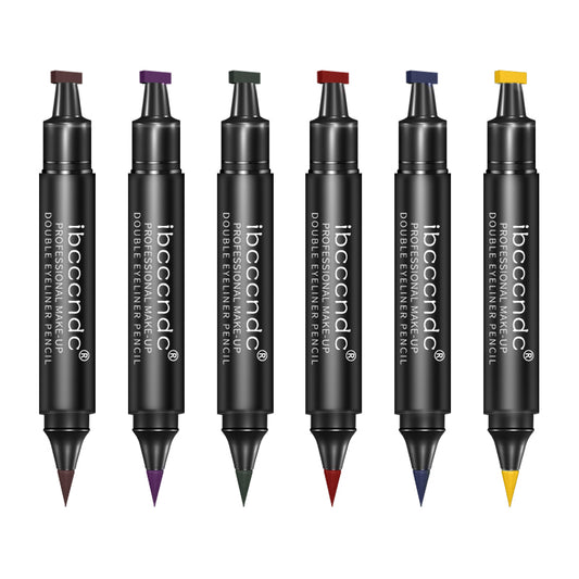 Two-Color Makeup Double-Headed Eyeliner Stamp Pen