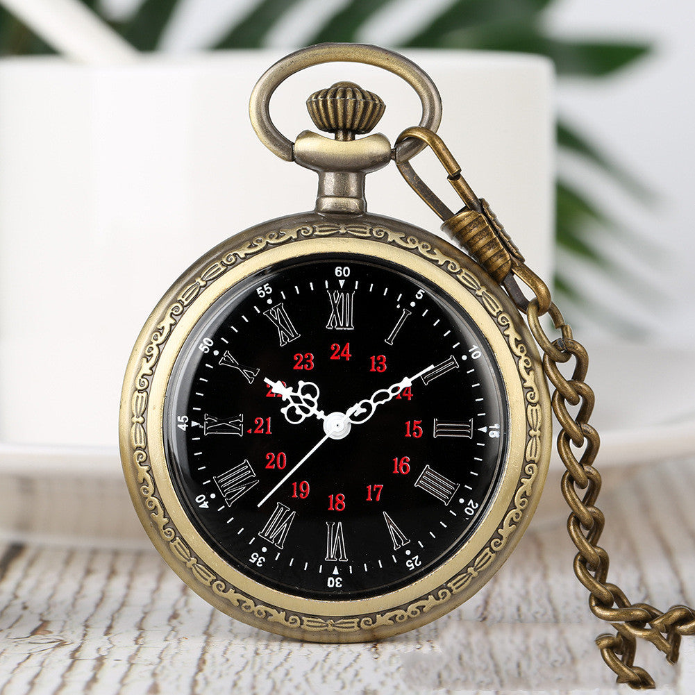 Romaji Waist Chain Pocket Watch With Shell Face Without Cover