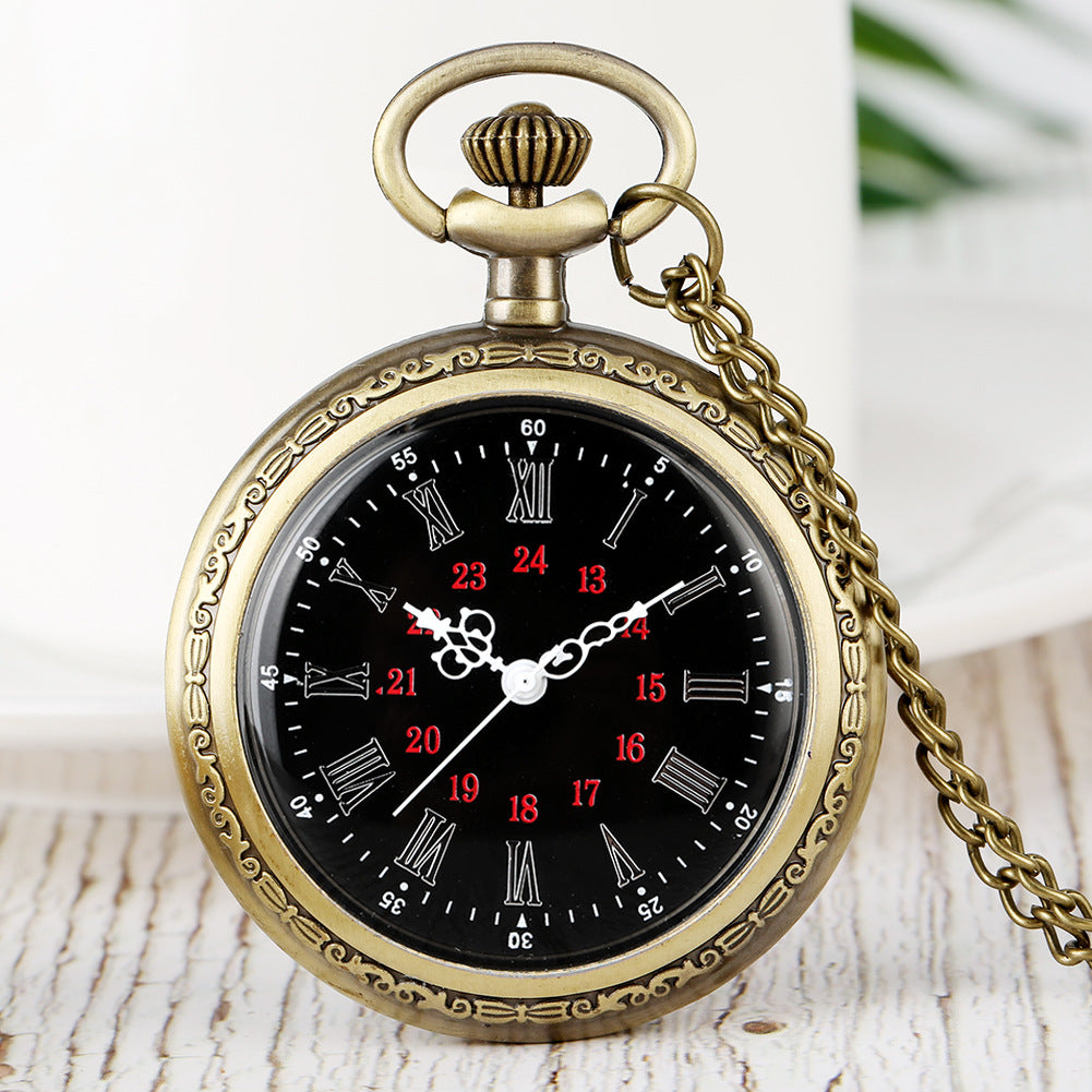 Romaji Waist Chain Pocket Watch With Shell Face Without Cover