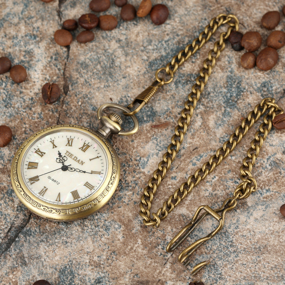 Romaji Waist Chain Pocket Watch With Shell Face Without Cover