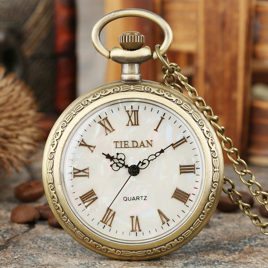 Romaji Waist Chain Pocket Watch With Shell Face Without Cover