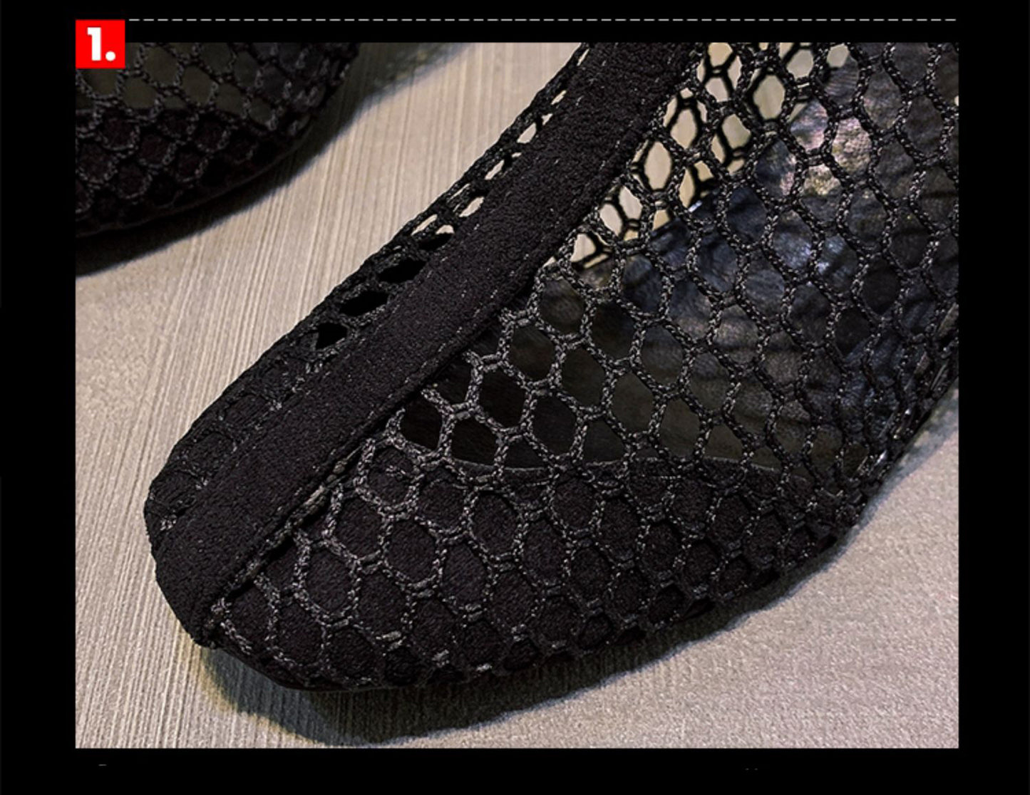 Summer Breathable Net Red Black Thick Heel Short Boots