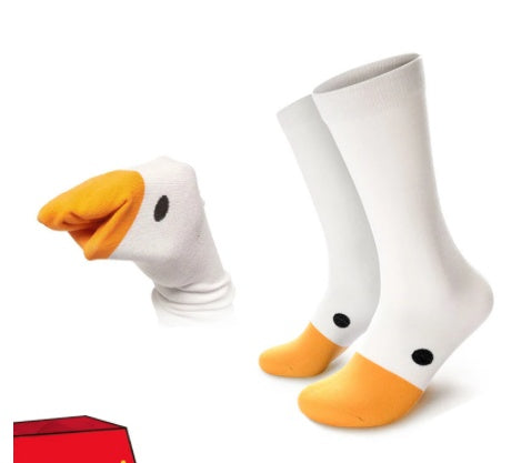 Creative Three-dimensional Duck Women's Cotton All-match Couple In-tube Socks