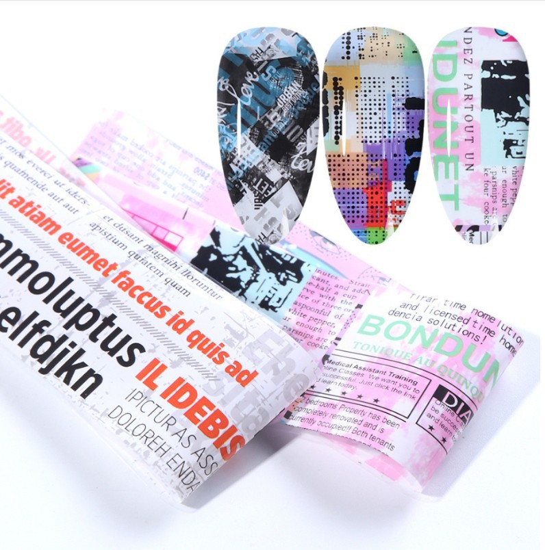Nail Starry Sky 10 Color Glass Sticker Jewelry Transfer Paper Starry Sky Poster Sticker Platinum Sticker