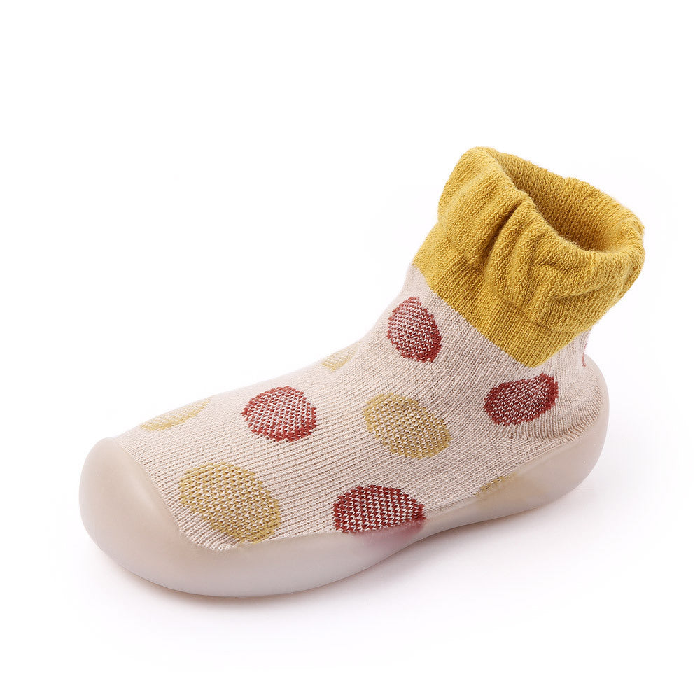 Spring and autumn new polka dot baby toddler socks