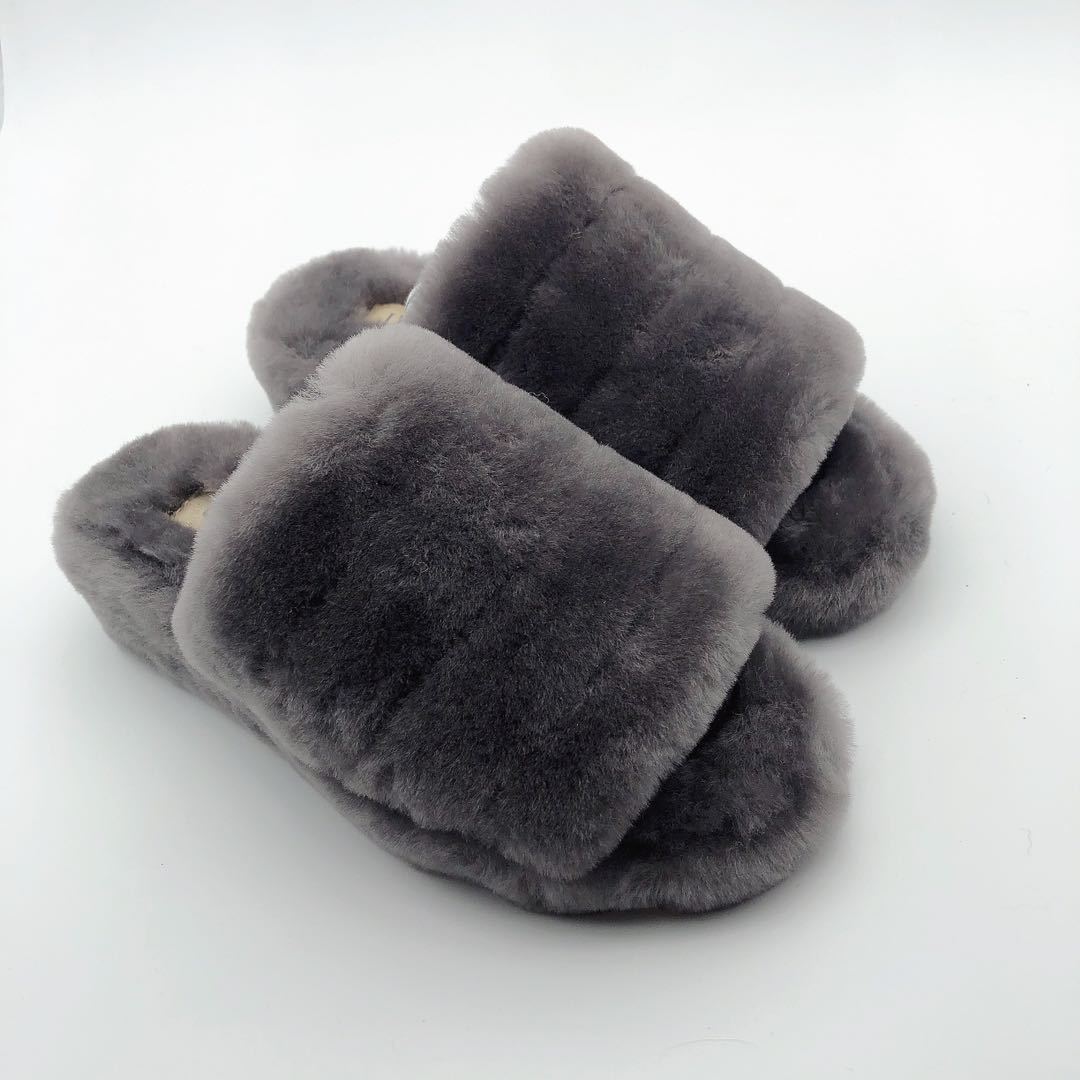 New Fashion And Popular Velvet Sandals With Sheepskin