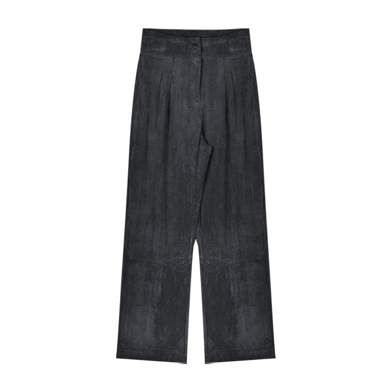 High Waist Straight Loose Wide Leg Pants Retro