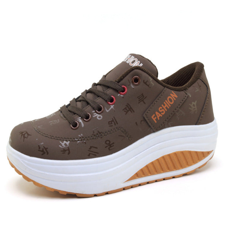 Thick-Soled Surface Swaying Shoes Breathable Sports Casual Shoes