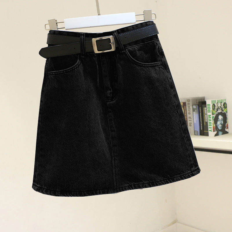 Korean Style Skirt Net Red Denim Bag Hip Skirt