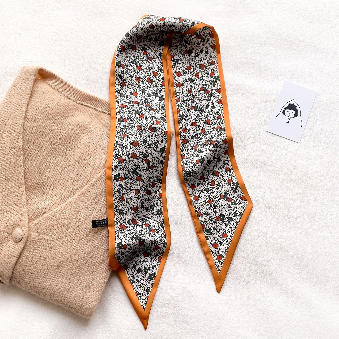 Version Of The New Headband Strap Bag Female Print Decoration Spring And Autumn Art Trend Scarf