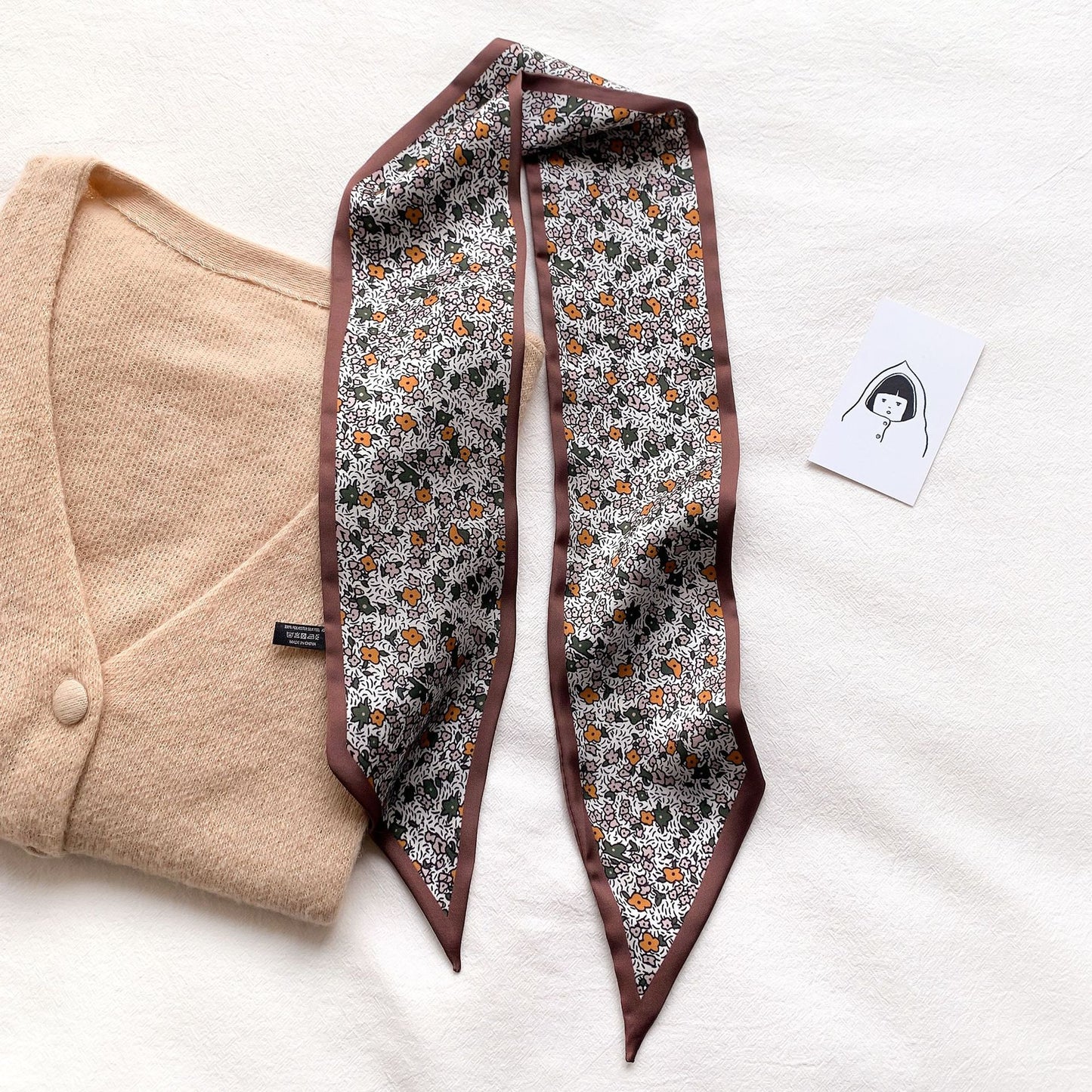 Version Of The New Headband Strap Bag Female Print Decoration Spring And Autumn Art Trend Scarf