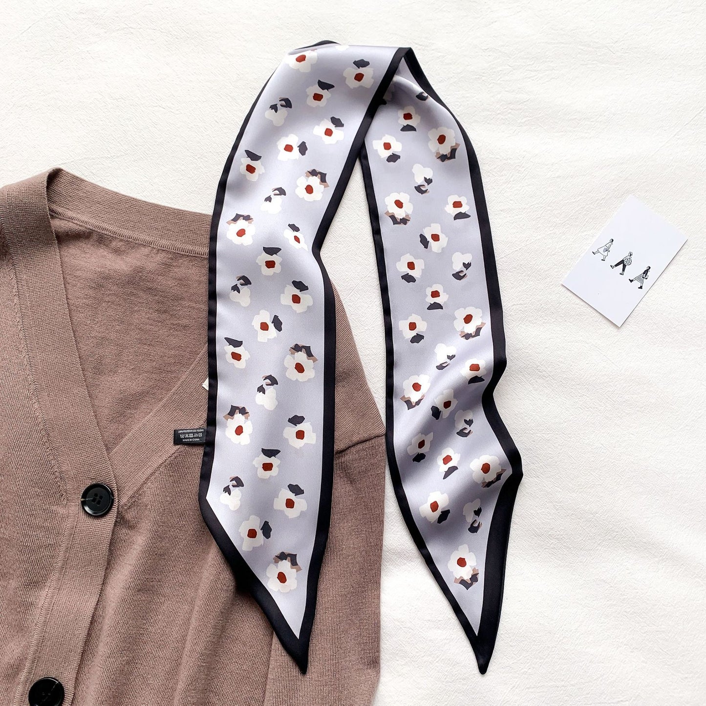Version Of The New Headband Strap Bag Female Print Decoration Spring And Autumn Art Trend Scarf