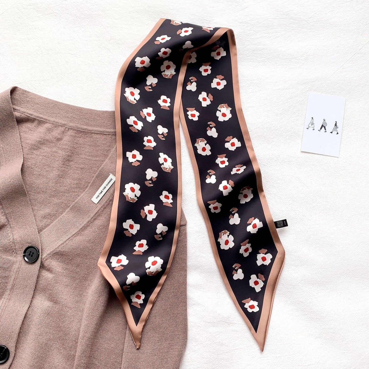 Version Of The New Headband Strap Bag Female Print Decoration Spring And Autumn Art Trend Scarf