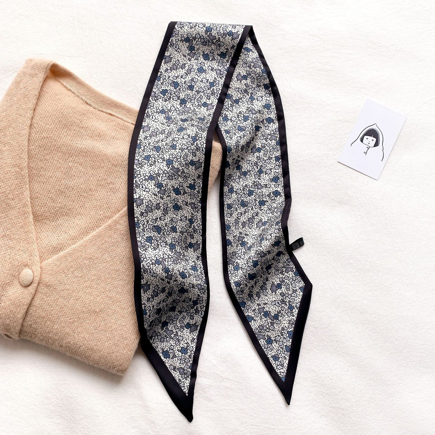 Version Of The New Headband Strap Bag Female Print Decoration Spring And Autumn Art Trend Scarf