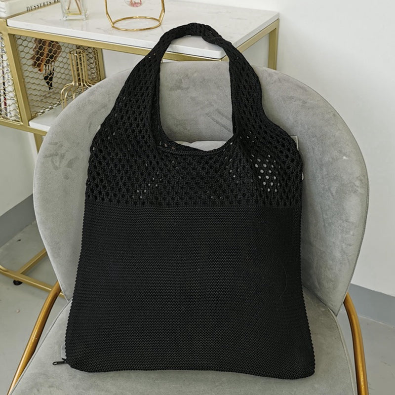 Knitted Woolen Yarn Bag All-Match Big Bag