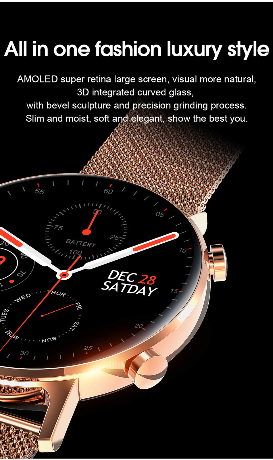 HD 390*390 round screen SG3 smart bracelet