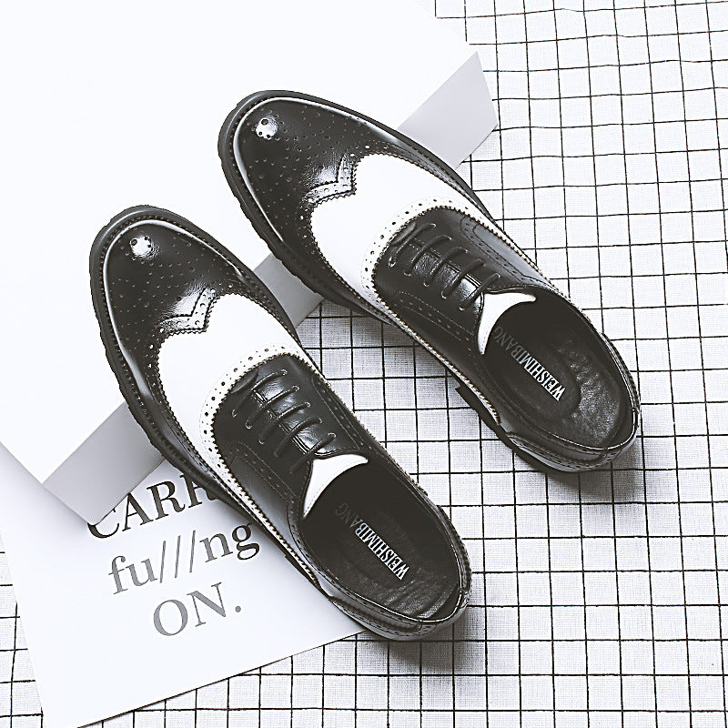 Color block business casual shoes