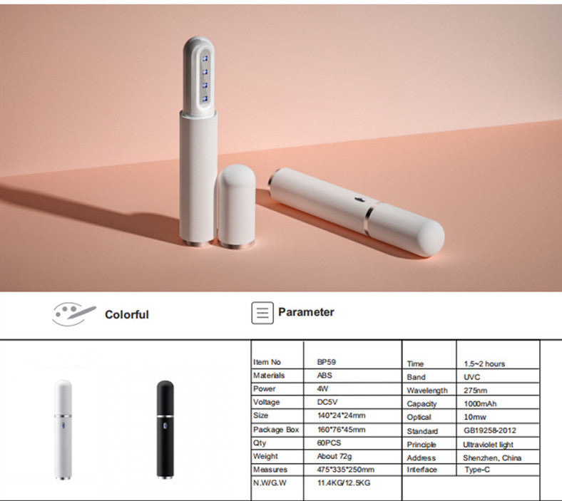 UV Ultraviolet Germicidal Pen Car Home Disinfection Artifact