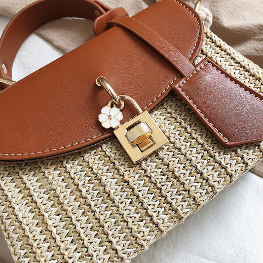 Straw Small Bag Handbags Popular New Trend Fashion Woven Messenger Bag Wild Shoulder Handbag