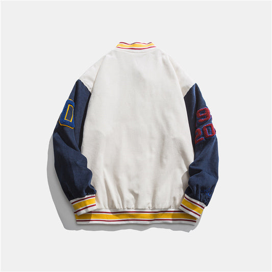 Retro Baseball Uniform Loose Overalls Jacket Casual Jacket