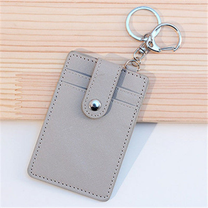 Student Lanyard Card Holder Key Chain Bus Card Subway Card Access Card Leather Hanging Neck Card Holder School Card Holder Meal Card Holder