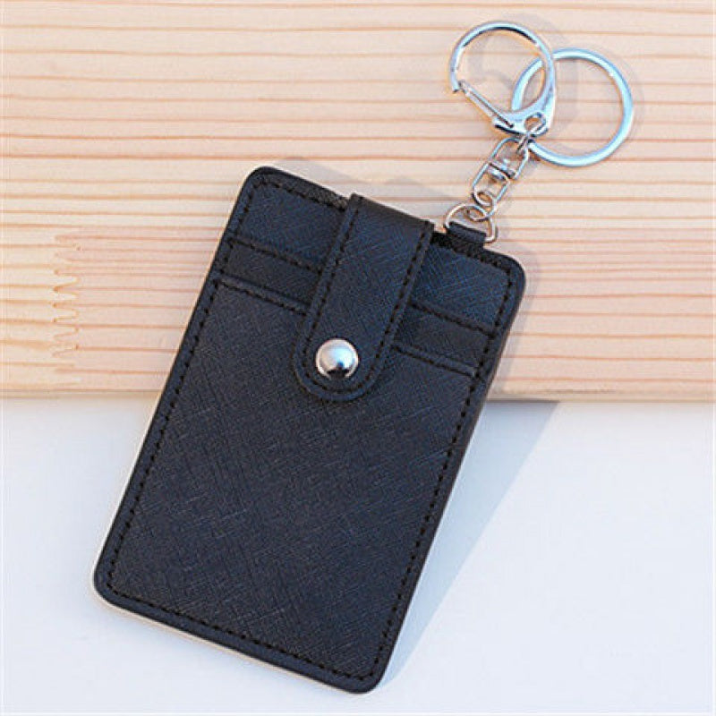 Student Lanyard Card Holder Key Chain Bus Card Subway Card Access Card Leather Hanging Neck Card Holder School Card Holder Meal Card Holder