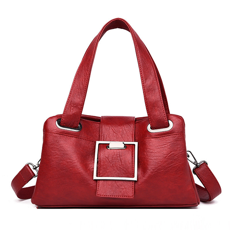 European And American Style Leather Women's Bag Handbag Fashion Versatile Pillow Bag