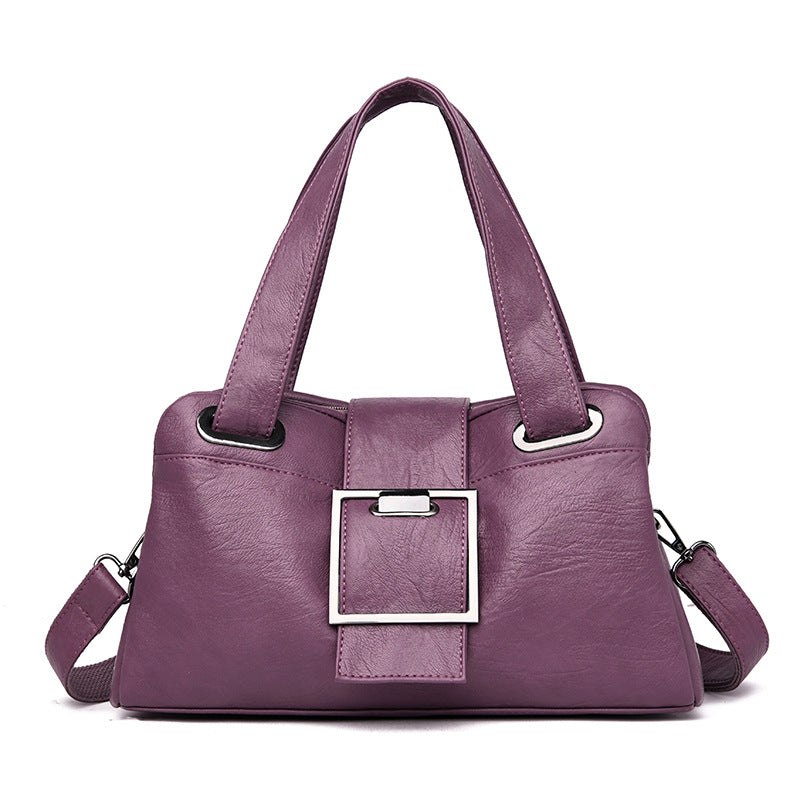 European And American Style Leather Women's Bag Handbag Fashion Versatile Pillow Bag
