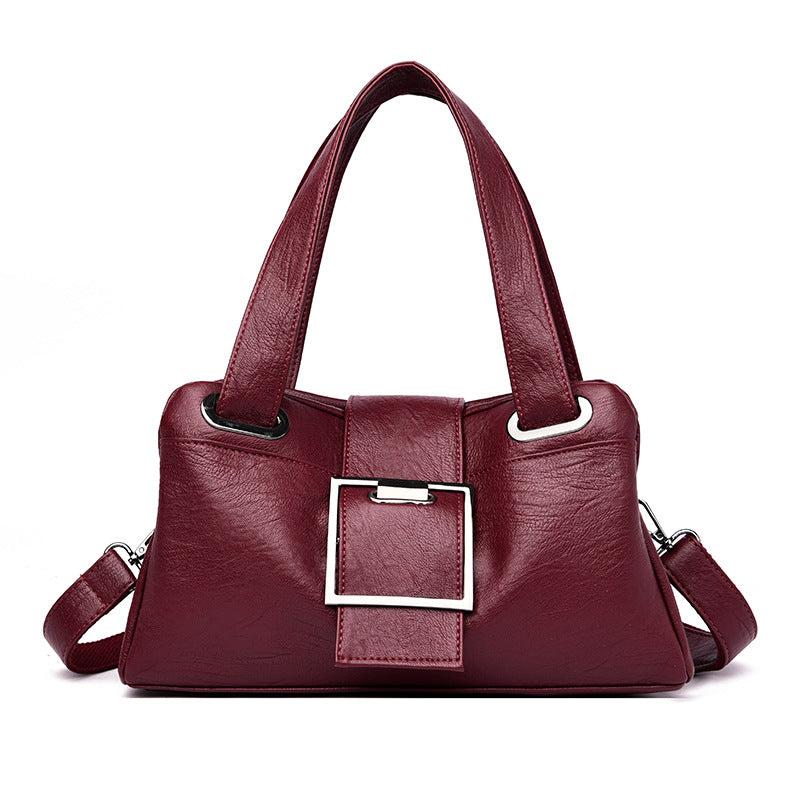 European And American Style Leather Women's Bag Handbag Fashion Versatile Pillow Bag