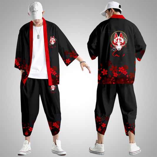 Male Fox Onmyoji Taoist Robe Suit
