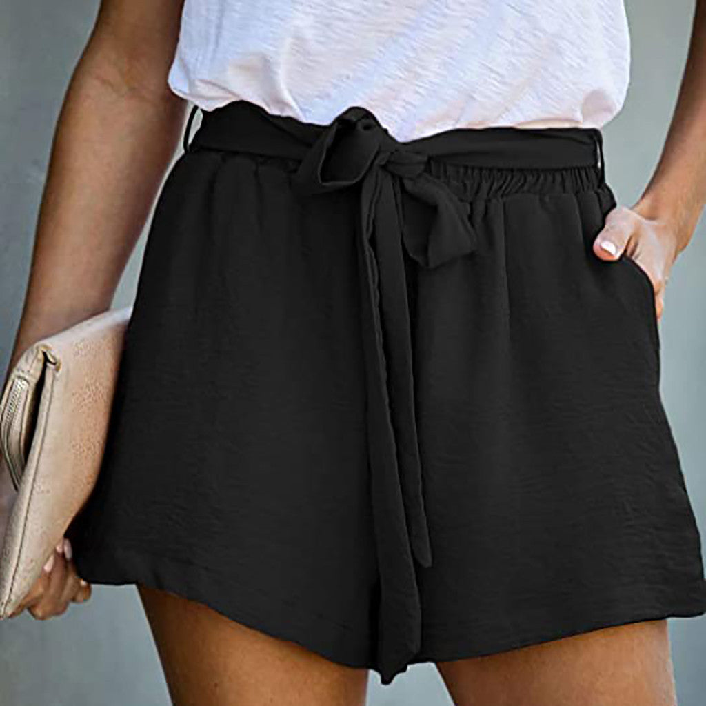 High Waist Wide Loose Leg Pants Casual Shorts