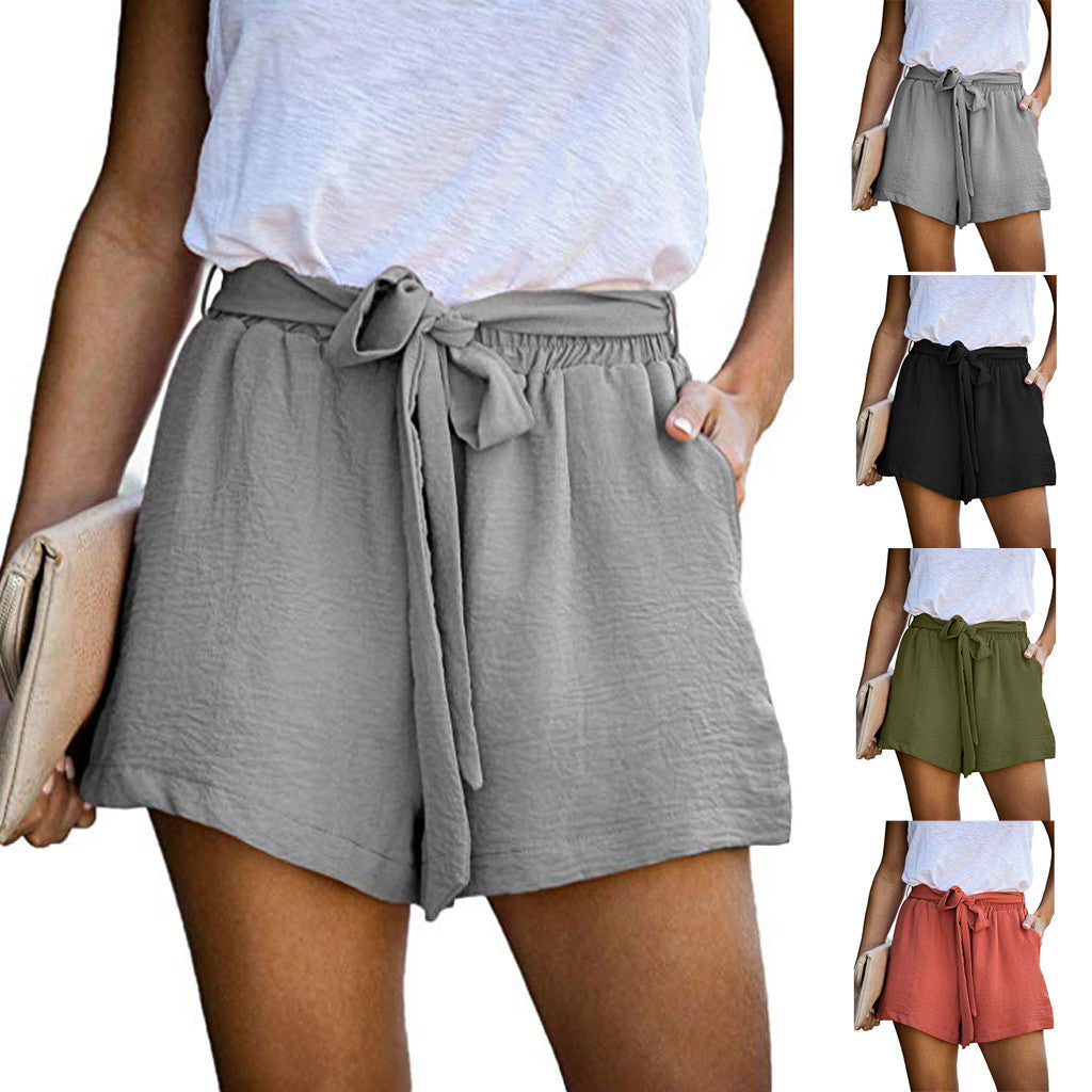 High Waist Wide Loose Leg Pants Casual Shorts