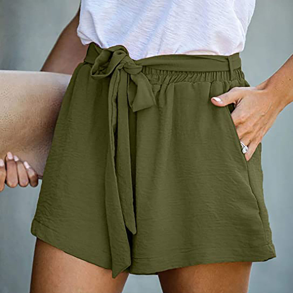 High Waist Wide Loose Leg Pants Casual Shorts