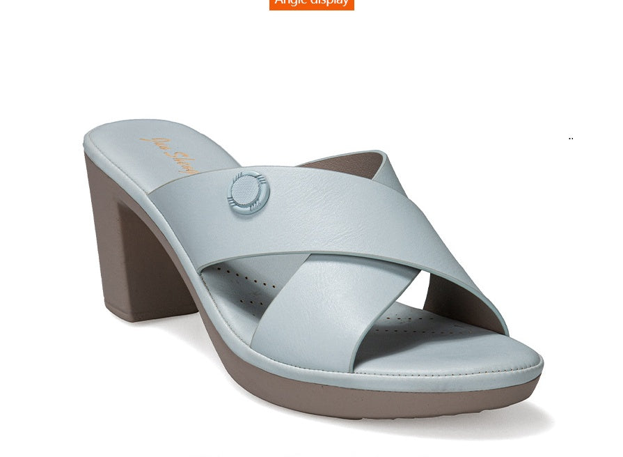 Fashion Thick-heeled High-heeled Sandals Women's Plus Size