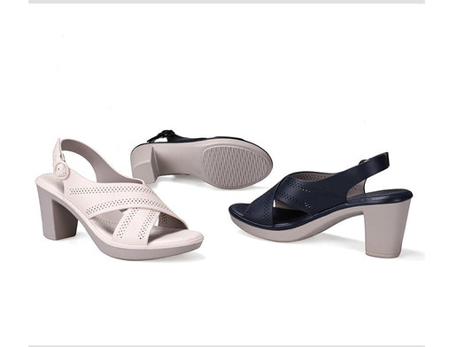 Høj Hæl Plus Size Damesandaler Europæiske Og Amerikanske Sandaler Til Kvinder