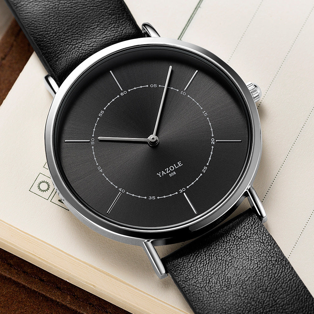Simple Thin Two-hand Watch Men's Fashion Quartz Watch