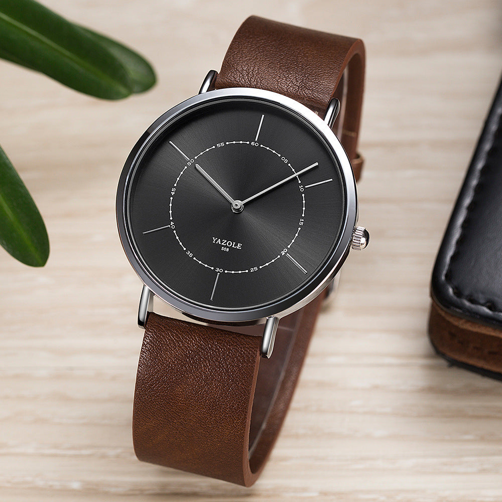 Simple Thin Two-hand Watch Men's Fashion Quartz Watch